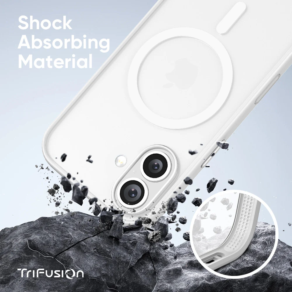 FLOLAB Surtect Tri-Fusion MagSafe Compatible Case – iPhone 17 Series (White Frost) - Image 8
