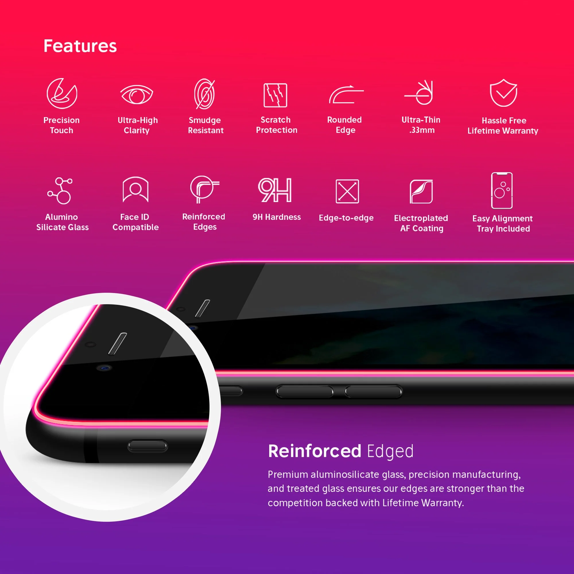 NanoArmour for iPhone 8 / 7 Plus Privacy Screen Protector - Image 4
