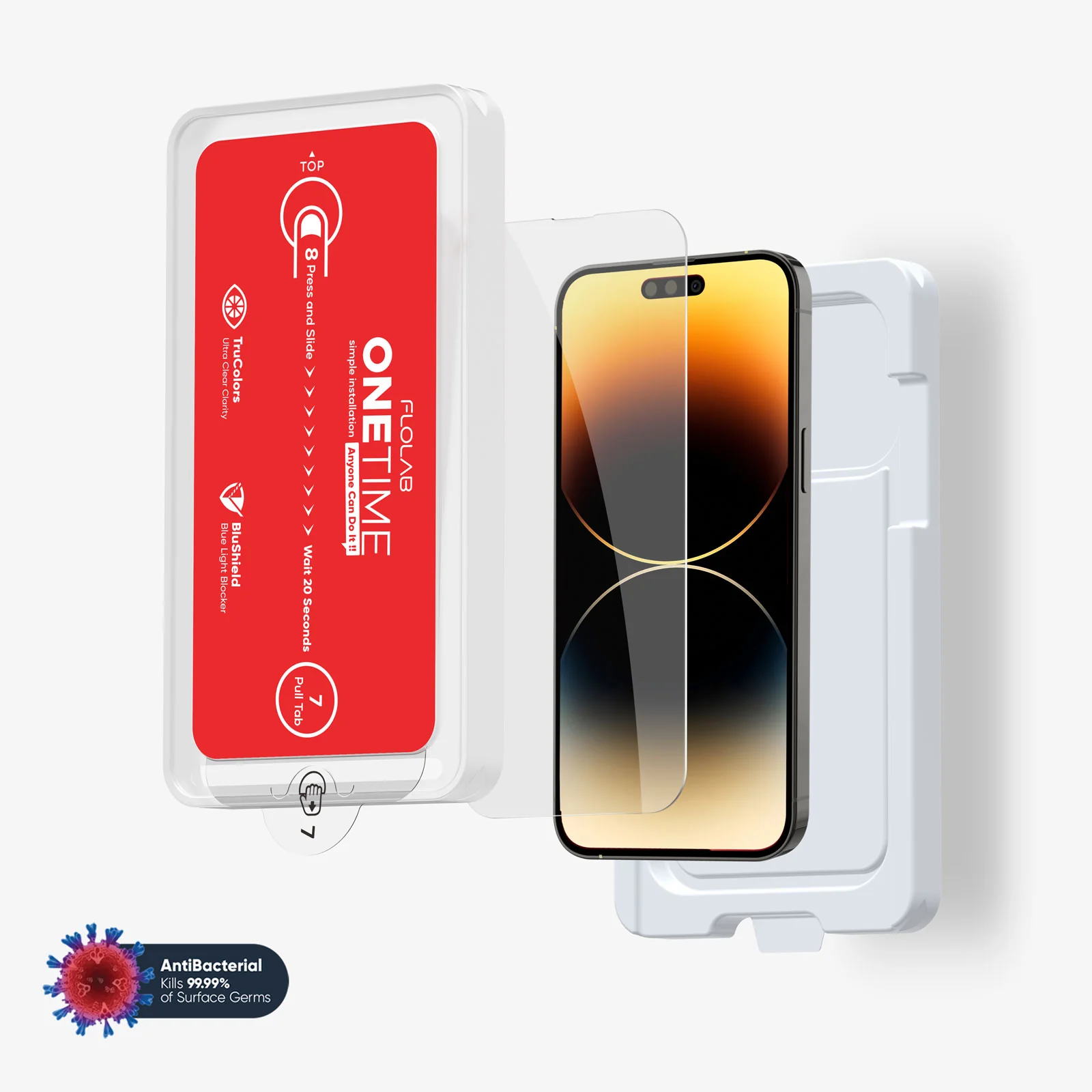ONETIME NanoArmour for iPhone Anti-Blue Light Screen Protector: Dust-Free Installation, Case Friendly, Crystal Clear, No Blue or Yellow Tint - Image 7