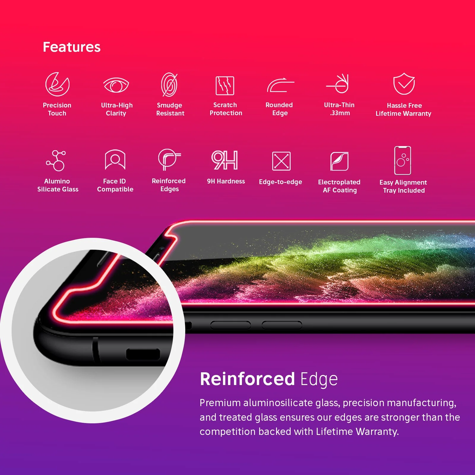 NanoArmour for iPhone XS Max Screen Protector Case Friendly - Image 3