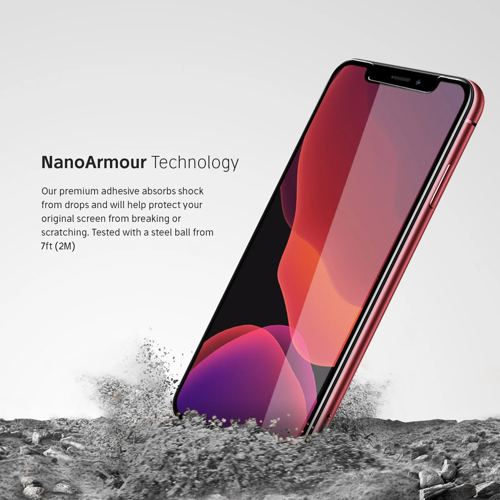NanoArmour for iPhone XS Max Tempered Glass Screen Protectors - Image 4