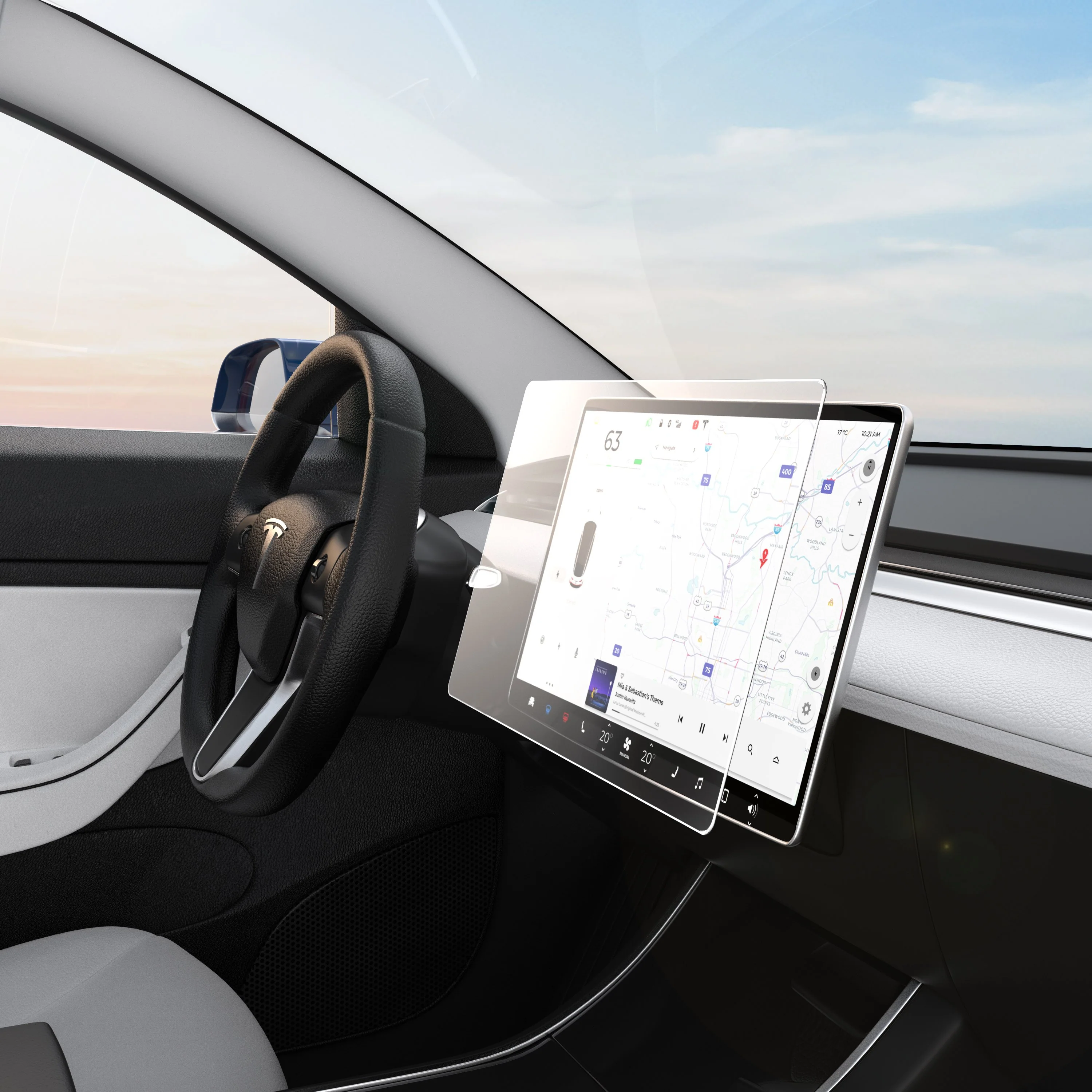 NanoArmour 15 inch for Tesla Model 3 Anti Glare Screen Protector(2018-2022) - Image 2