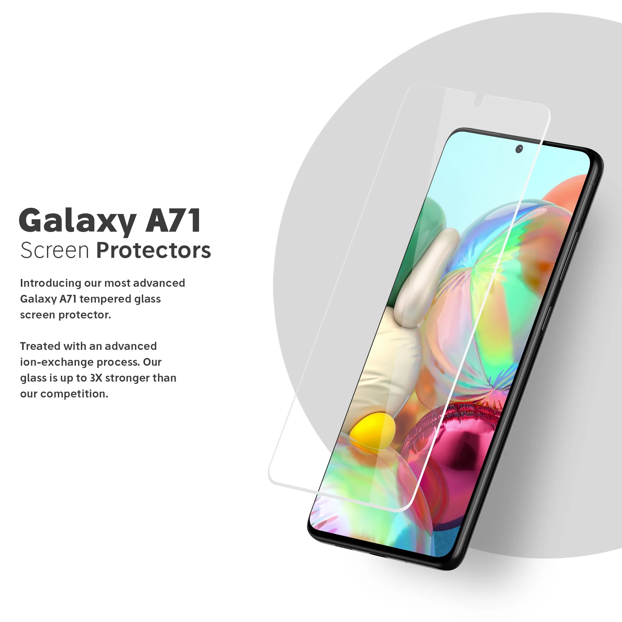 NanoArmour for Samsung Galaxy A71 Best Screen Protector Case Friendly - Image 2