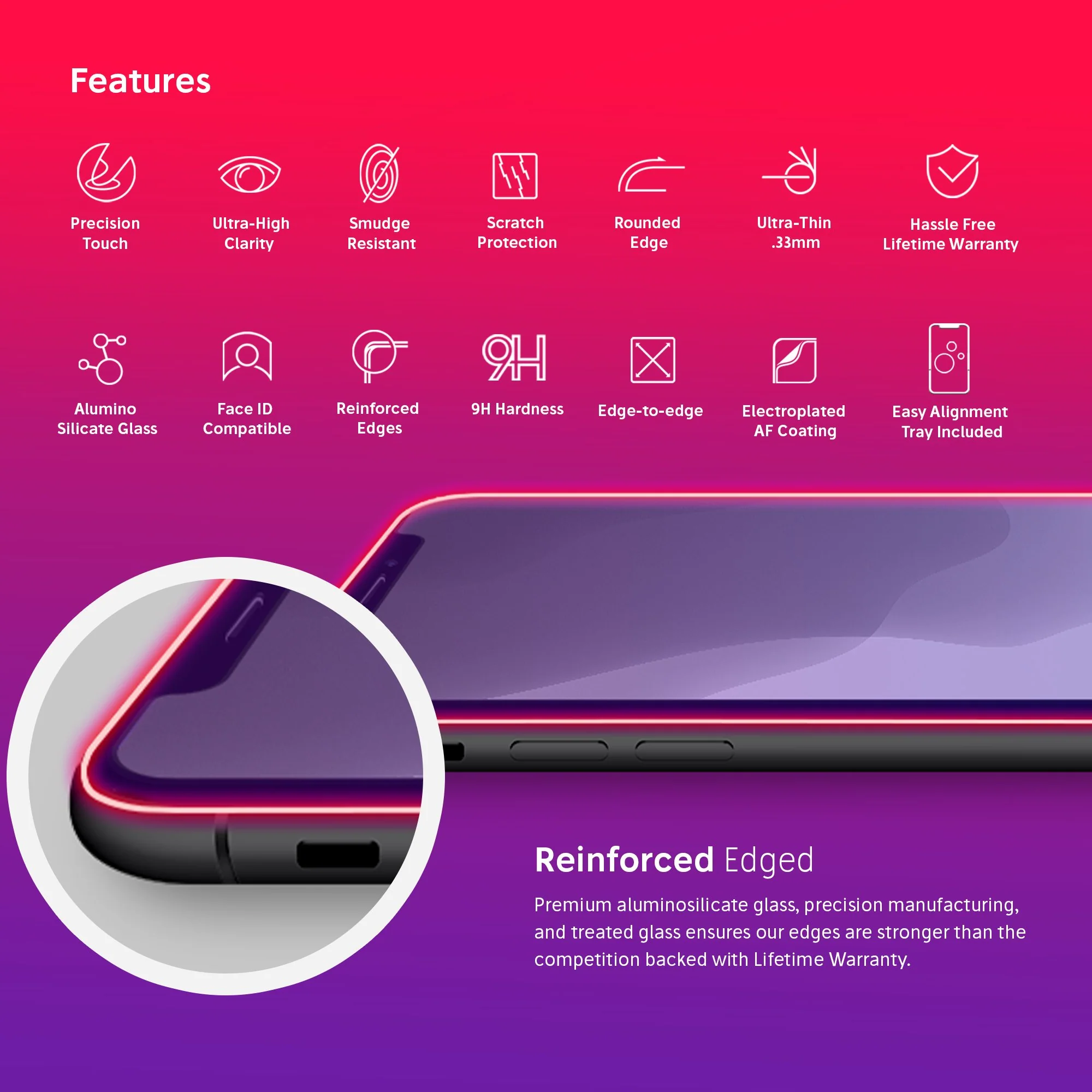 NanoArmour for iPhone 11 Anti-Blue Light Screen Protector Case Friendly - Image 2
