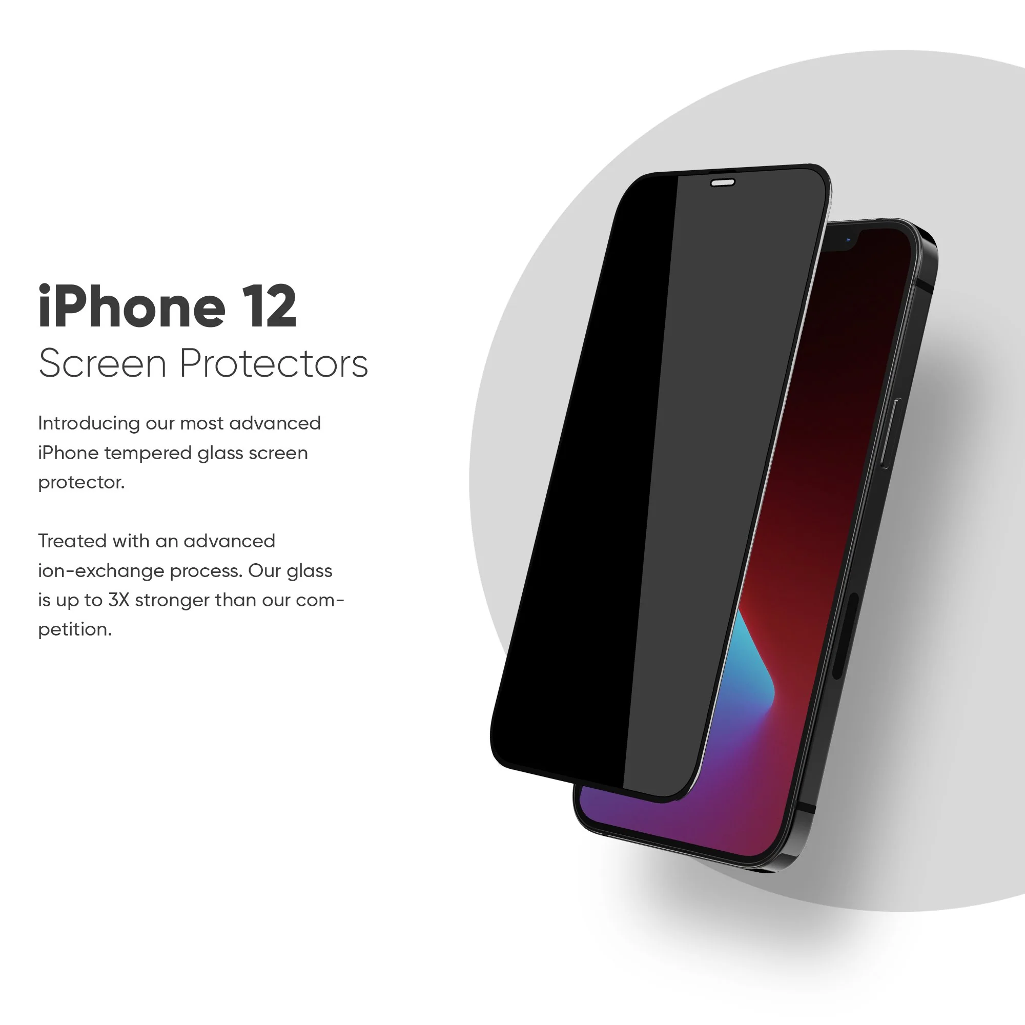 NanoArmour for iPhone 12 Full Cover Privacy Screen Protector - Image 2