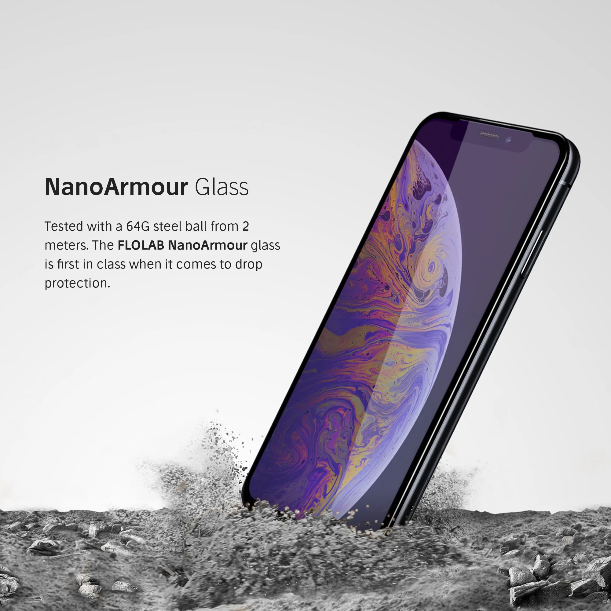 NanoArmour for iPhone XS / X Anti-Blue Light Screen Protector Case Friendly - Image 4