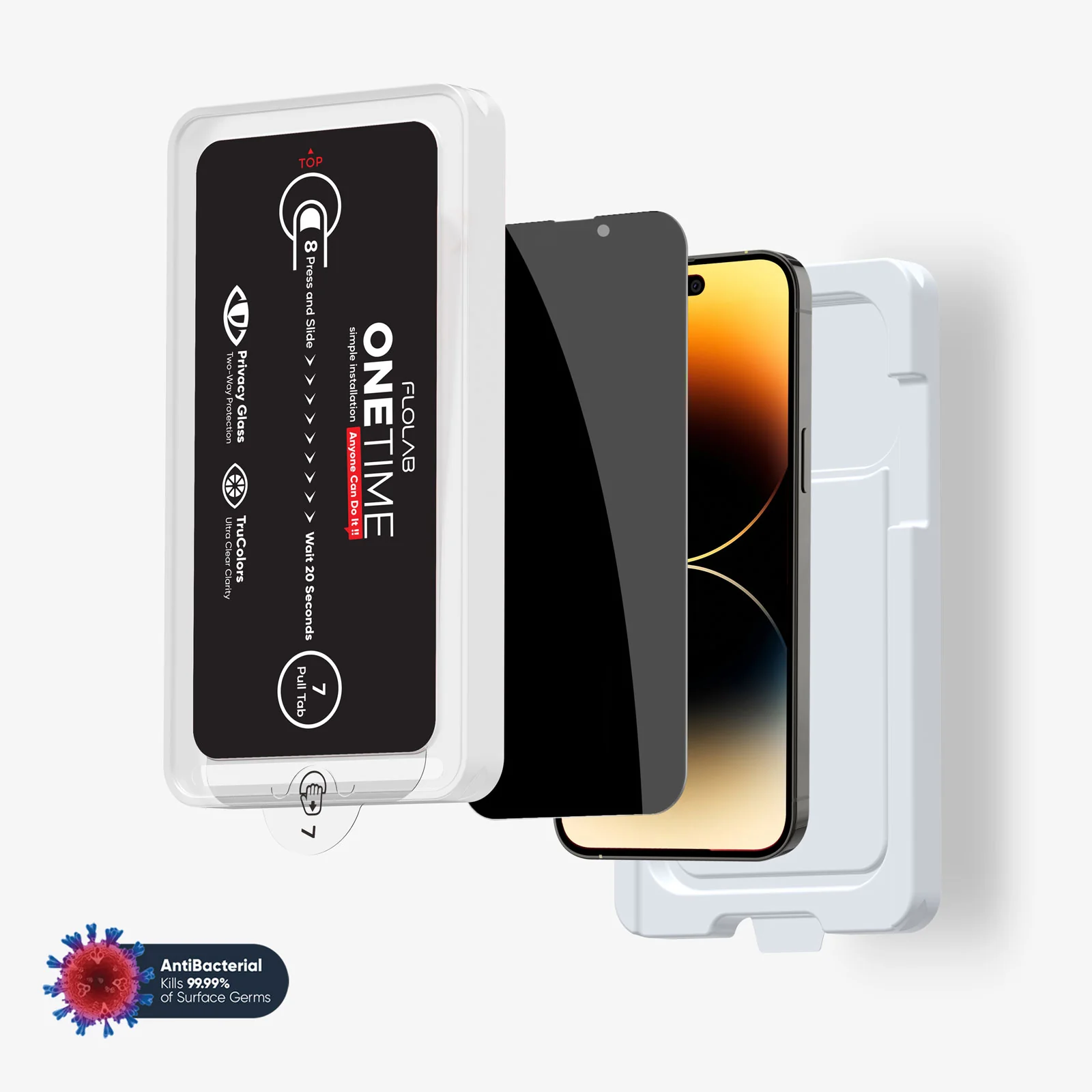 ONETIME NanoArmour for iPhone Privacy Screen Protector: Dust-Free Installation, Case Friendly, Maximum Privacy - Image 6