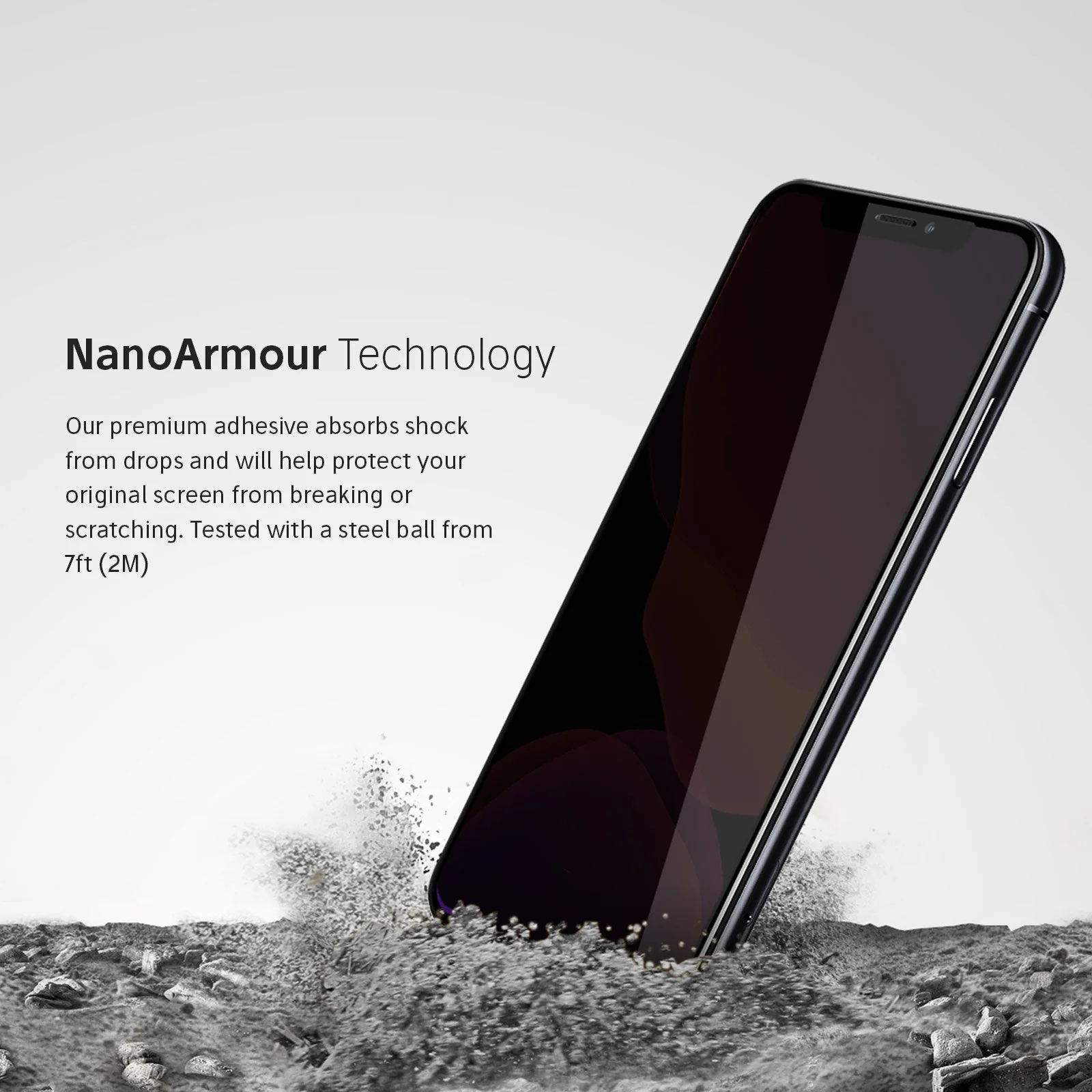 NanoArmour for iPhone 11 Pro Max Privacy Screen Protector Case Friendly - Image 4