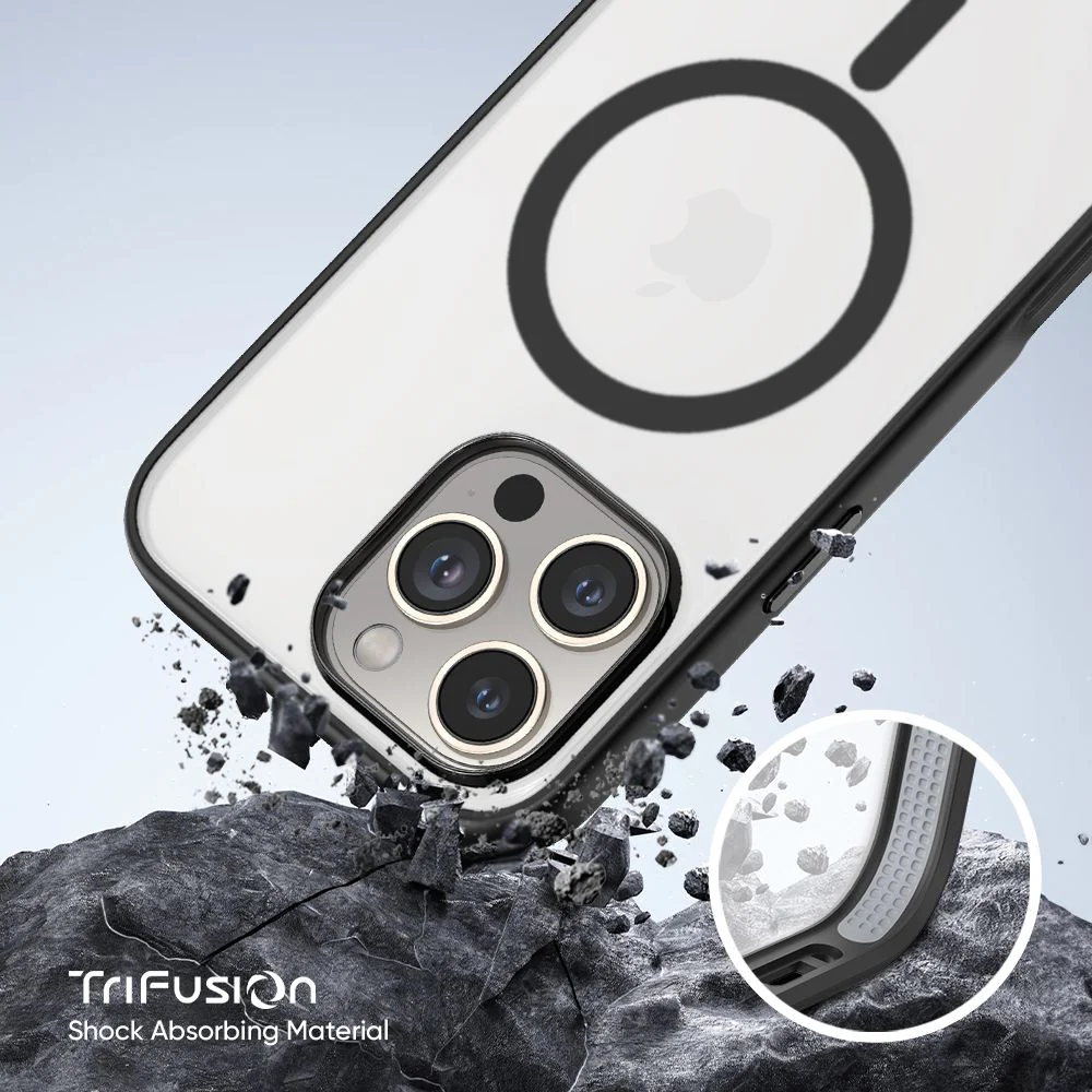 FLOLAB Surtect Tri-Fusion MagSafe Compatible Case – iPhone 16 Series (Black Frost) - Image 4