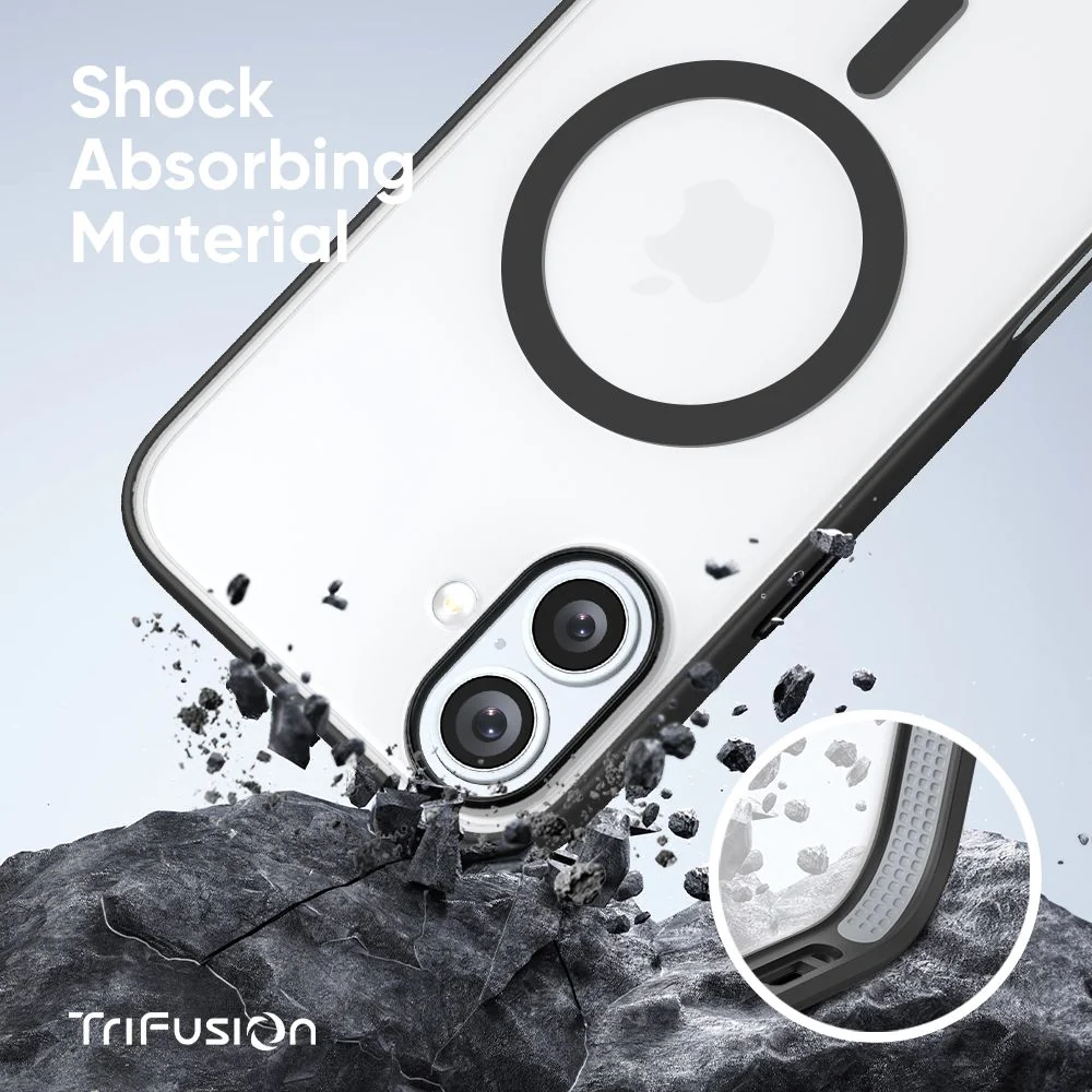 FLOLAB Surtect Tri-Fusion MagSafe Compatible Case – iPhone 16 Series (Black Frost) - Image 7