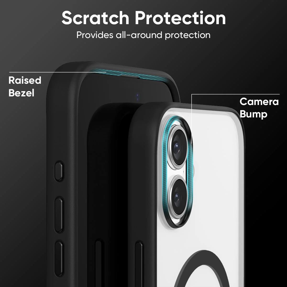 FLOLAB Surtect Tri-Fusion MagSafe Compatible Case – iPhone 16 Series (Black Frost) - Image 8