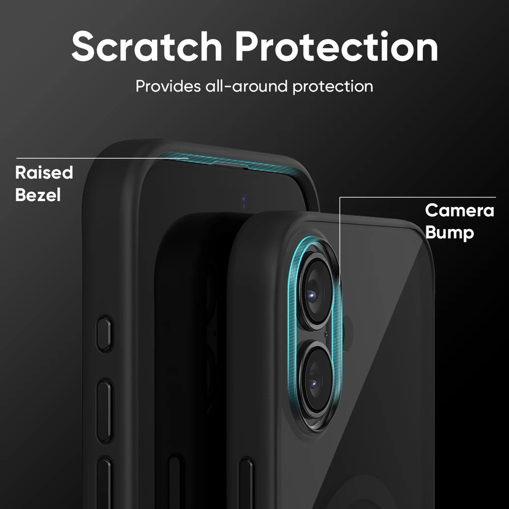 FLOLAB Surtect Tri-Fusion MagSafe Compatible Case – iPhone 17 Series (Stealth Black Clear) - Image 10