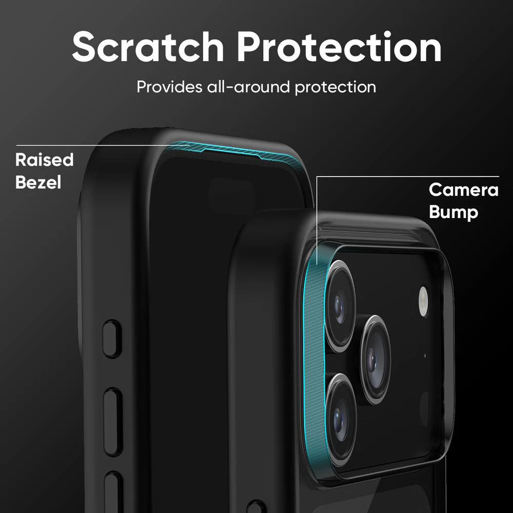 FLOLAB Surtect Tri-Fusion MagSafe Compatible Case – iPhone 17 Series (Stealth Black Clear) - Image 6