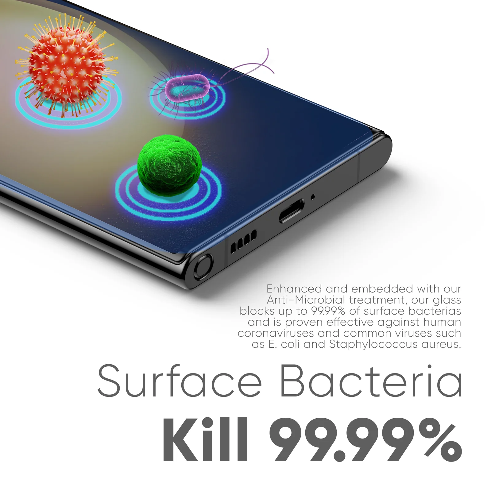 NanoArmour for Samsung Galaxy S23 Ultra Hybrid Screen Protector - Image 4