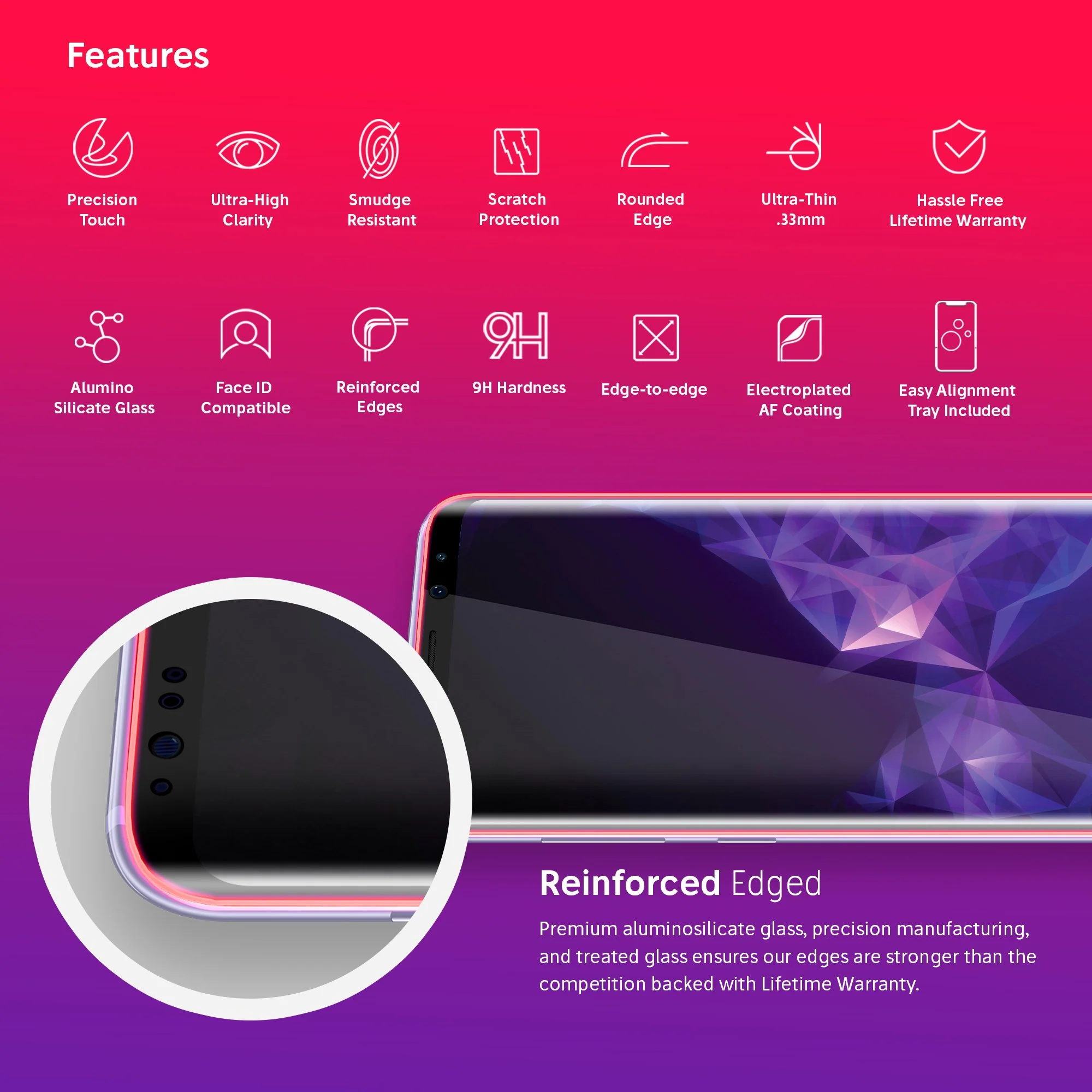 NanoArmour for Samsung Galaxy S9 Plus Screen Protector - Image 3