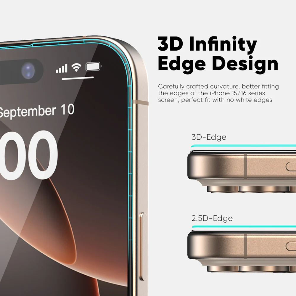 NanoArmour ONETIME PRO Anti Reflective PolarSpectra 3D Infinity Edge – iPhone 17 / 16 / 15 Series - Image 15
