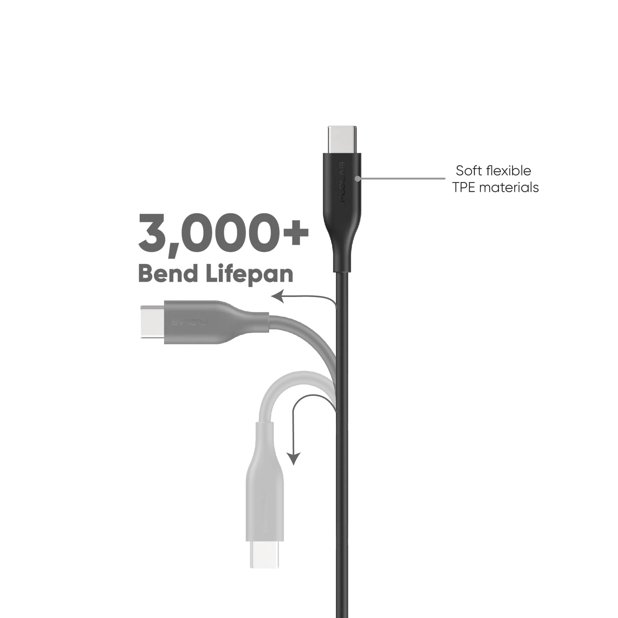 FLOLAB USB A to USB C Cable for Fast Charging - Image 3