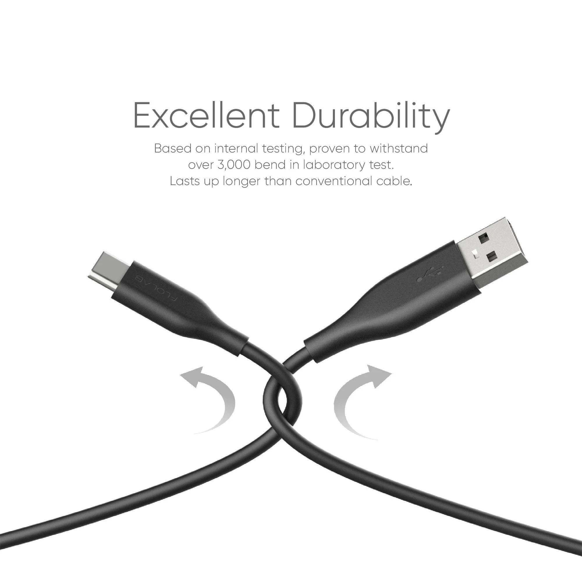 FLOLAB USB A to USB C Cable for Fast Charging - Image 4