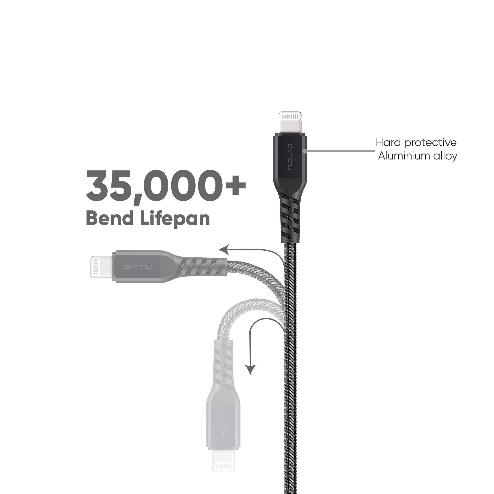 MFI Alumiflo USB-C to Lightning Cable for Fast Charging - Image 3