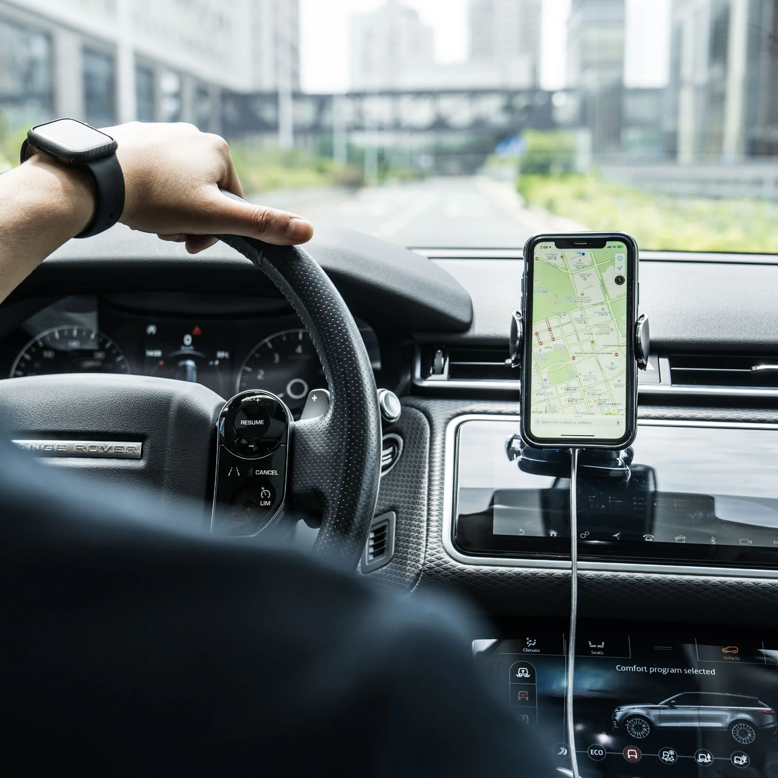 Handsfree 15W Wireless Car Charger Chrome - Image 6
